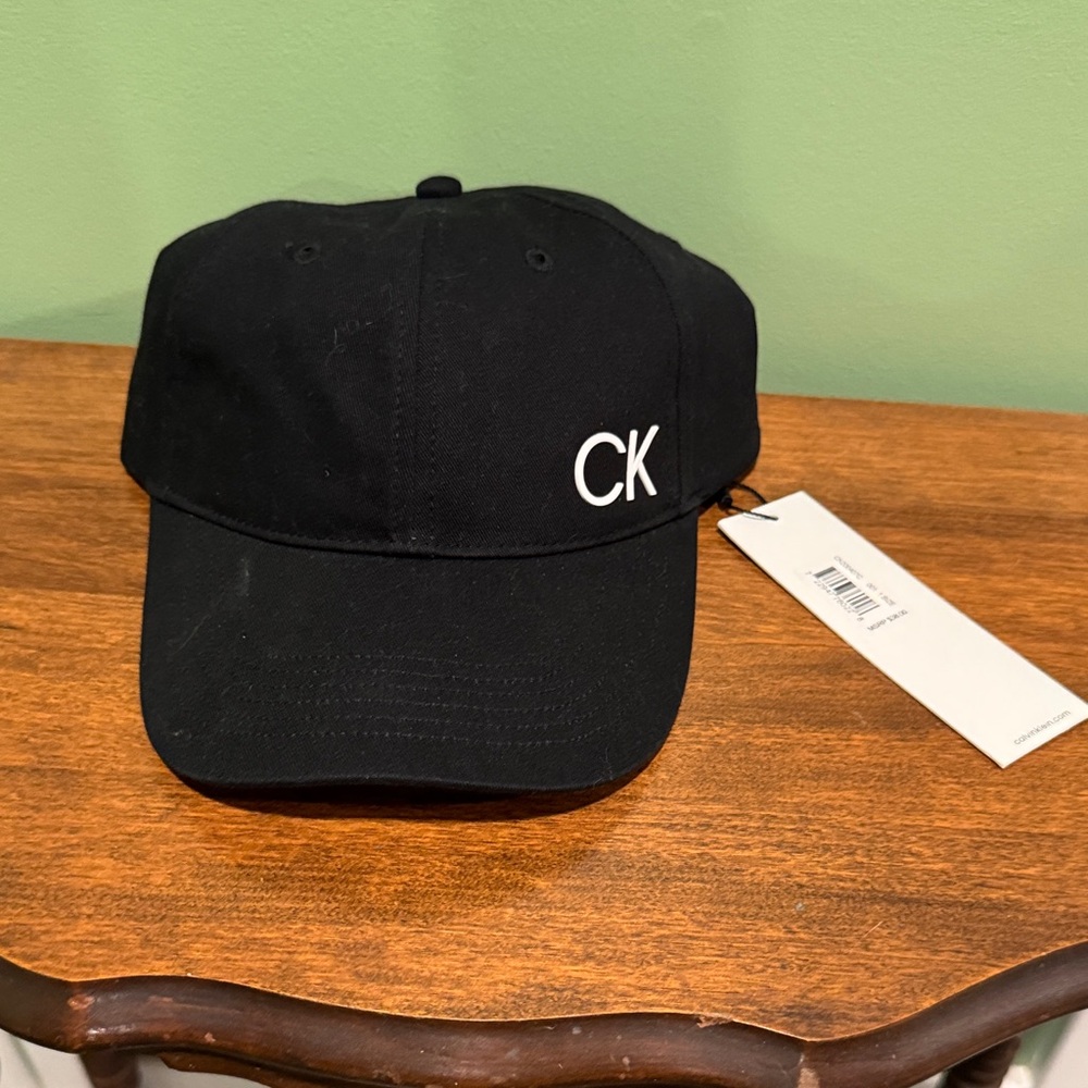 Calvin Klein Men’s Black Baseball Cap with White CK Logo—FAST SHIP